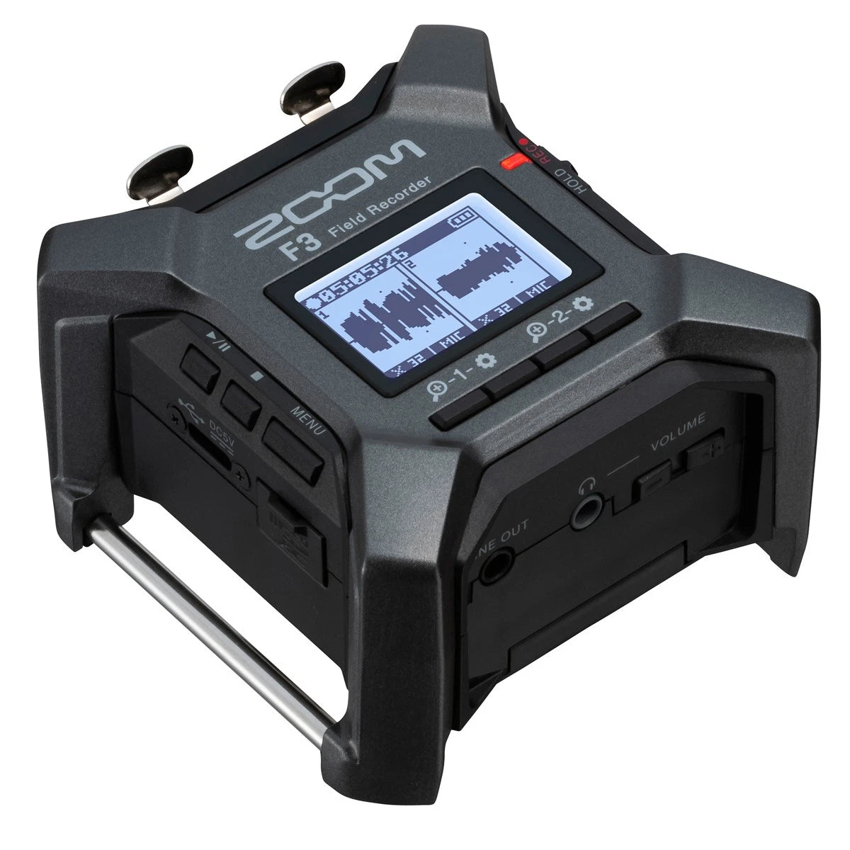 Zoom F3 2-Channel/2-Track Field Recorder, Bundle with 64GB Memory Card, TAPH100