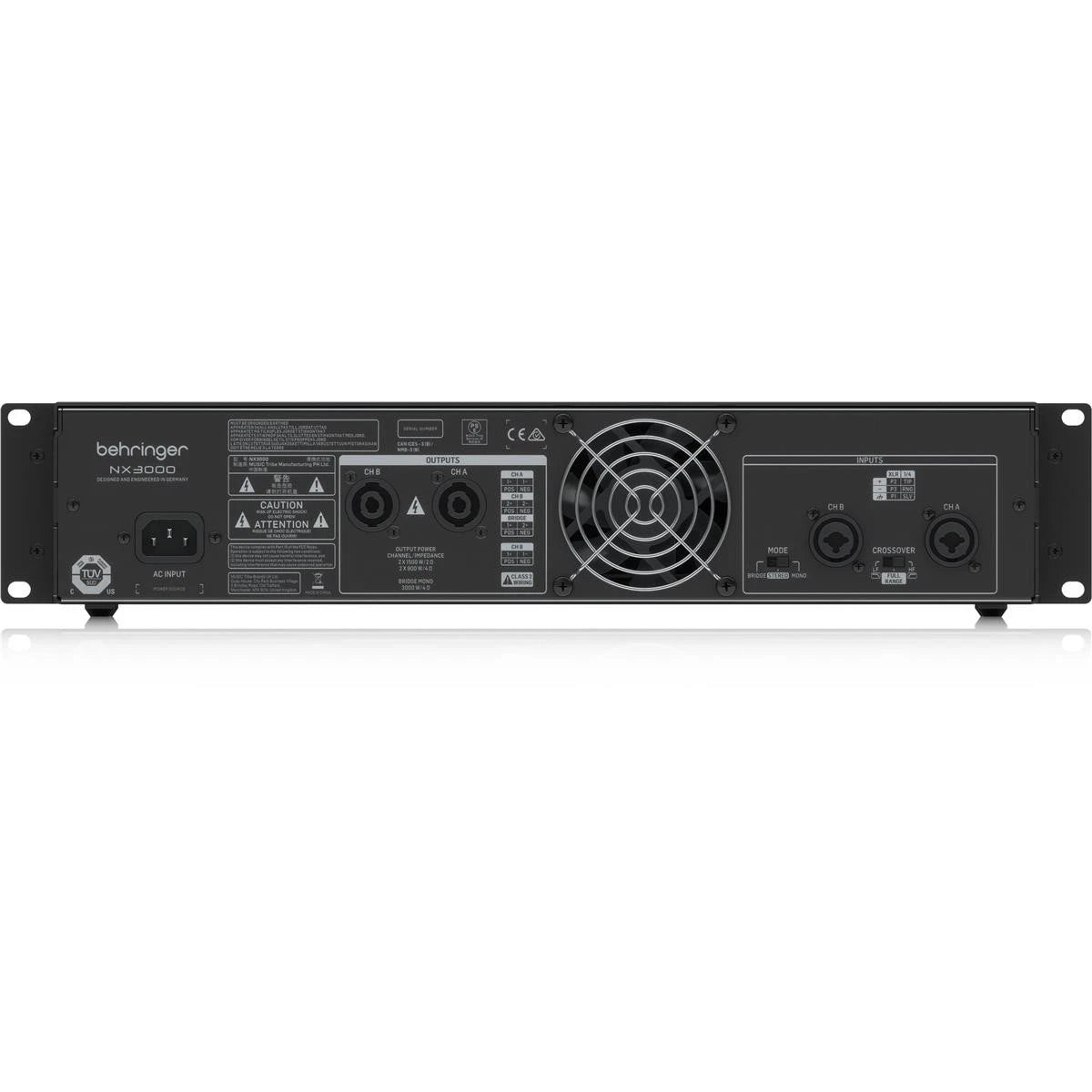 Behringer NX3000 3000W Ultra-Lightweight Class-D Power Amplifier with SmartSense