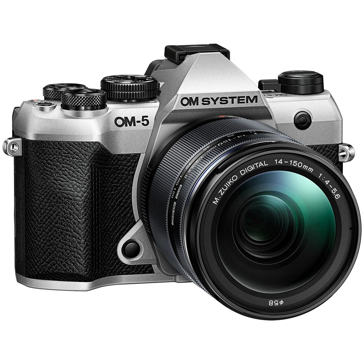 OM SYSTEM OM-5 Mark II Mirrorless Camera, Silver with M.Zuiko Digital ED 14-150m