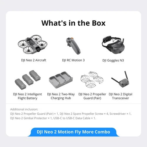 DJI Neo 2 4K Drone Fly More Combo with RC Motion 3 Remote Controller