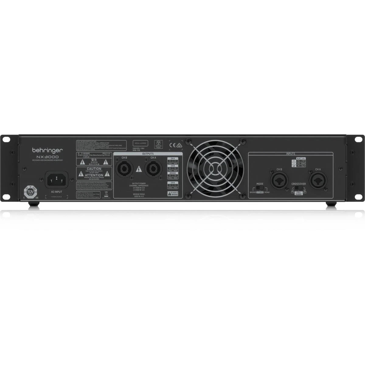 Behringer NX3000 3000W Ultra-Lightweight Class-D Power Amplifier with SmartSense